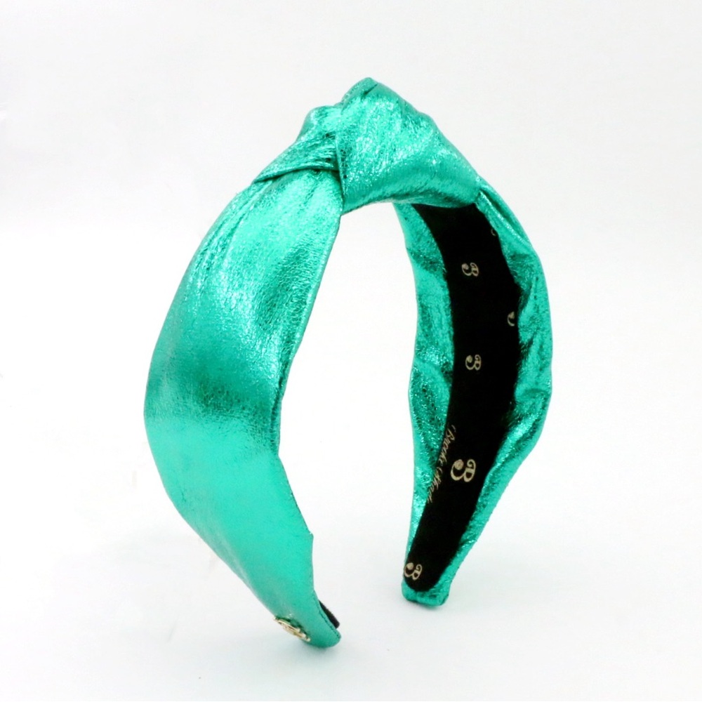 136. The Brooke Shade Metallic Christmas Green Low Knot - Picture 3 of 4